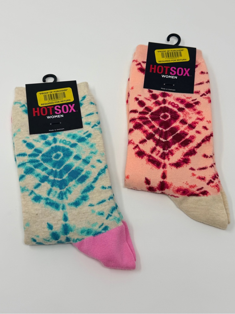 Boho Chic Tie Dye Socks Retro 90s Summer Visible Calf Length Sock Pastel Hippie